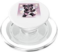 Bear Guitar Rock and Roll Kawaii Goth - Ropa para niña, Color Rosa gótico PopSockets PopGrip para MagSafe