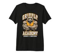 Bear Gym Funny Grizzly Academy Fuerza y Acondicionamiento Camiseta Premium