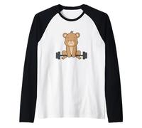 Bear Hace Fitness Sport Camiseta Manga Raglan
