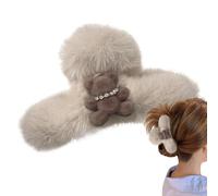 Bear Hair Clip - Velvet, 13cm Plush Bear Hair Claw Clip Barrettes Headdress | Strong Grip Non-Slip Hai Accessory, Lovely Animal Shape Large Jaw For Women, Girls, Daily Wear, Styling