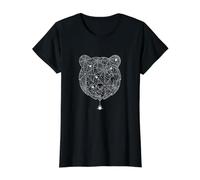Bear Head Spider Web Halloween Niños Niñas Camiseta gráfica económica, Mujer, Negro, XS