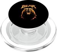 Bear Heavy Metal 80s Rock Music Metalhead Guitarra eléctrica PopSockets PopGrip para MagSafe