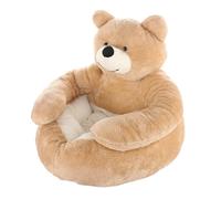 Bear Hug Dog Bed - Bear Cuddler Pet Bed | Warm Plush Dog Crate Bed Cat Sleeping Mat | Cute Cuddler Bear Dog Crate Bed with Non-slip Bottom, Winter Plush Cushion Pet Supplies for Dogs & Cats
