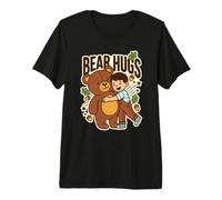 Bear Hugs Hug Fan Obsession Teddy Love Club Cita Niños Camiseta Premium