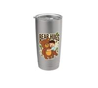 Bear Hugs Hug Fan Obsession Teddy Love Club Cita Niños Vaso térmico de acero inoxidable de doble pared