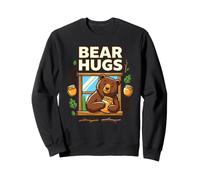 Bear Hugs Humor Cita Miel Abrazo Papá Mamá Bosque Amor Sudadera