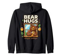 Bear Hugs Humor Cita Miel Abrazo Papá Mamá Bosque Amor Sudadera con Capucha