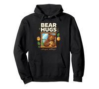 Bear Hugs Humor Cita Miel Abrazo Papá Mamá Bosque Amor Sudadera con Capucha
