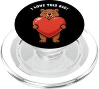 Bear I Love This Big Heart Día de San Valentín Niños Niñas Niños PopSockets PopGrip para MagSafe