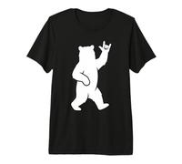 Bear I Love You Hand Lenguaje de señas Lindo ASL Día de San Valentín Camiseta Premium