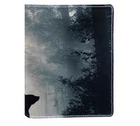 Bear in the Forest - Funda de libro reemplazable, piel sintética, reutilizable, apta para cuadernos de 148 x 210 mm