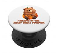Bear Jack-o'-Lantern Creo en la Gran Calabaza de Beary PopSockets PopGrip Adhesivo