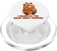 Bear Jack-o'-Lantern Creo en la Gran Calabaza de Beary PopSockets PopGrip para MagSafe