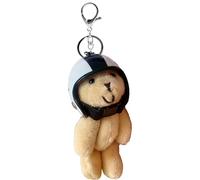 Bear Keybear Oso Casco Llave de dedo del pie Portallaves Mochila | Colgante Decorativo, Loo Light Bears Llavero con Corazón, Anillo de Animales para Mujeres Decoración Bolsa de Viaje School Bag Wallet