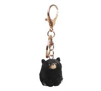 Bear Keychain - Carved Wooden Animal Charm, Handcrafted Keyring Clip with Sturdy Decorative Design, Adds Playful Style to Keys or Bags, Ideal for Kids Girls Women Backpack School Purse Accessories