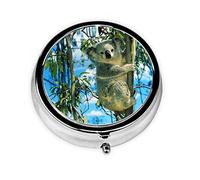 Bear Koala, pastillero, pastillero cuadrado para bolsillo o monedero, pastillero pequeño, organizador de pastillas de viaje