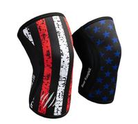 Bear KompleX Knee Sleeves (Sold AS A Pair of 2) Compression and Support for Weightlifting, Powerlifting and Wrestling - 7mm Neoprene Sleeve for The Best Squats - Both Women & Men - by, Stars 7mm XXL