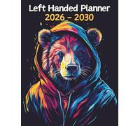 Bear Left Handed Planner: 5 Year Monthly | Large 60 Month Calendar | Gift For People Who Love Forest Animals, Wildlife Lovers | Ideal for ... and Busy Individuals | 8.5 x 11 Inches | v1