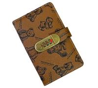 Bear - Libro de dinero con bloqueo de contraseña, fácil de usar, 17,7 x 11,2 cm, organizador de finanzas para el hogar, multiusos, para billetes, niños, adultos, hogar, principiantes, administración