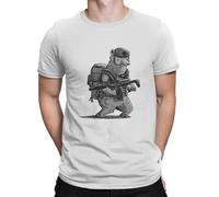 Bear Men's T Shirt Escape from Tarkov Bear USEC Scavs Vintage Tees Short Sleeve Crew Neck T-Shirt Arrival Clothes Grey XL