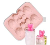 Bear Mold, Freezer Ice Maker Container, Food Grade Silicone Bear Shape Tray System, Flexible Iced Cube Release Design, Adorable Kitchen Drink Style, Home Beverage Cocktail Use