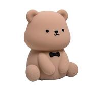 Bear Night Light, Silicone Dimmable Nightlight at Kids, 4.09x3.9x5.08 Inches Cartoon Bears Lights Atmosphere Nights Light, Timing Sleep Soft for Kid, Adults, Bedside Decor