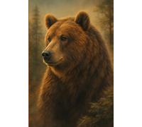 Bear Notebook - Majestic Wildlife Journal for Writing, School & Daily Notes: 6×9 Lined Notebook • 100 Pages • Matte Cover • Realistic Bear Painting
