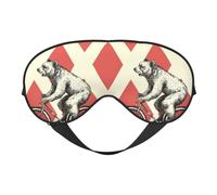 Bear On A Bike - Antifaz para dormir con correa ajustable, cómoda cubierta para los ojos para viajes, yoga, siestas, dormir y relajarse
