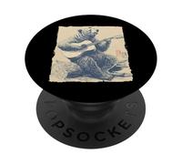 Bear on Log Playing Guitarra Cantante y Compositor Regalo PopSockets PopGrip Adhesivo