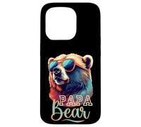 Bear Pappa Cool Grizzly Bear con Gafas de Sol Día del Padre Carcasa para iPhone 15 Pro