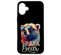 Bear Pappa Cool Grizzly Bear con Gafas de Sol Día del Padre Carcasa para iPhone 16 Plus