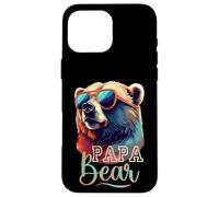 Bear Pappa Cool Grizzly Bear con Gafas de Sol Día del Padre Carcasa para iPhone 16 Pro MAX