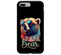 Bear Pappa Cool Grizzly Bear con Gafas de Sol Día del Padre Carcasa para iPhone 7 Plus/8 Plus