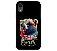 Bear Pappa Cool Grizzly Bear con Gafas de Sol Día del Padre Carcasa para iPhone XR