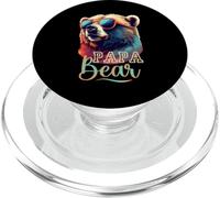 Bear Pappa Cool Grizzly Bear con Gafas de Sol Día del Padre PopSockets PopGrip para MagSafe