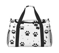 Bear Paw - Bolsa de viaje con cremalleras y asas, bolsa de lona plegable grande para vacaciones familiares, Black, Talla única
