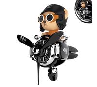 Bear Pilot Air Freshener | Pilot Bear Car Decor | Pilot Bear Car Accessory | Car Vent Air Freshener | Cool Car Vent Decoration Effective Air Freshener ABS For Quick And Effortless Scent Pad Changes