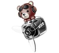 Bear Pilot Car Air Freshener - Cartoon Airplane Vent, Long Lasting Perfume, Automotive Scent Diffuser, Aromatherapy Ornament, Cute Plush Hanging Air Tool | Cars Trucks SUVs for Home Travel