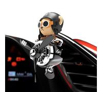 Bear Pilot Car Air Freshener, Vent Aromatherapy Ornament, Creative Decoration, Cool Vent Accessories for Men, ABS, Black, Truck Dash Figurine, Decor, Ornaments