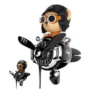 Bear Pilot Car Air | Ornamento De Aromaterapia De Ventilación De Aire Creativo Con Recarga De Olor | Regalo De Accesorios De Decoración De Tablero Y Ventilación Geniales Para Hombres Y Entusi