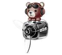Bear Pilot Car Air Shower, Airplane Car Air Amblarder | Ambindador de ventilación de salida de la hélice giratoria del oso - Represador del difusor de vehículos, perfume de larga duración, accesorios