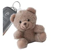 Bear Plush Bag Charm, Stuffed Doll Keychain, Small Bear Pendant Charm, Soft Pendant Keychain, Stuffed Animal Doll, Plush Backpack Charm, Decorative Bag Keychain, 5 pulgadas Bear Charm, caqui, Se