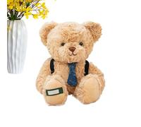 Bear Plush - Stuffed Bears, Soft Home Decor With Backpack, Cuddly Calming Animals Toys | Decorative Doll Tie For Travel Car Bedroom Couch Nightstand Living Room Shelf Nursery Daycare Birthday