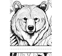 Bear Primary Writing & Drawing Story Dream Journal Notebook for Kids 100 Pages of Creative Fun: Handwriting Practice with a Midline