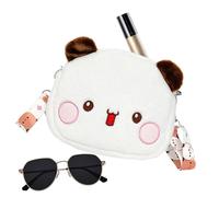 Bear Purse For Girls, Cartoon Animal Bag Plush Animal Purse, Stuffed Animal Bag, Lindo Animal Purse, Girls Cartoon Purse, Plush Cartoon Animal Sling Bag Purse For Cell Phone And Coins For Girls,