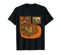 Bear Reading Forest Tales, ratón de Biblioteca, Estudiante Lindo Camiseta