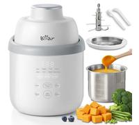 Bear Robot de Cocina para Bebé NutriEase AllStage Acero Inoxidable, Procesador de Alimentos para Bebé OneStep, Cocción y Molienda Automática para Comida Casera Saludable, Sin BPA