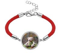 Bear ry Science Nature - Pulsera de cuerda roja de la suerte, hecha a mano