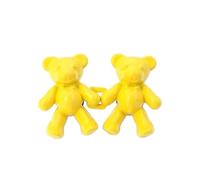 Bear Shaped Adjustable Jean Button 2 Set, Cute Waist Buckle Snap for Pants, No Sew Extender Replacement & Attacher Pins(Orange)