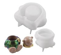 Bear Shaped Silicone Mold - Storage Jar Craft Form, Casting Tool Decorative Container, Flexible Nonstick Material with Demolding Function, Jewelry Box Mold for Epoxy Resin Cement Plaster Crafting